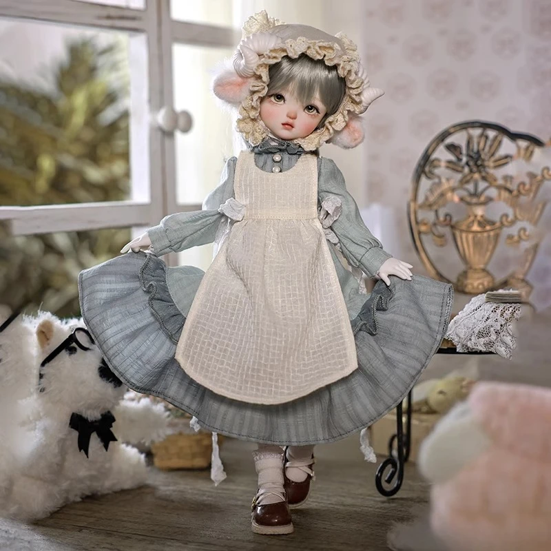 

Оригинальная шеститочечная кукла bjd, чистый макияж ручной работы, милая кукла для девочек, осенне-зимняя атмосфера, платок ягненка, SD кукла-гуманоид