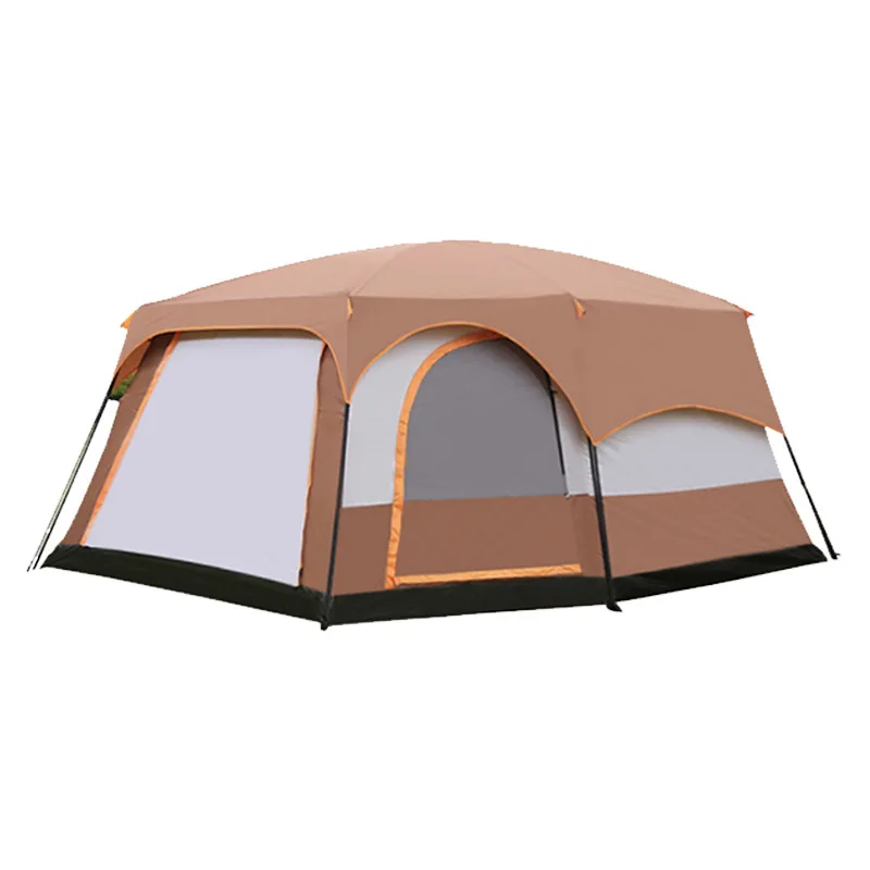 for Family Camping Tent Outdoor Camping Thickened Rain-Proof Double-Layer Jackstay Tent Foldable and Portable Two-Room