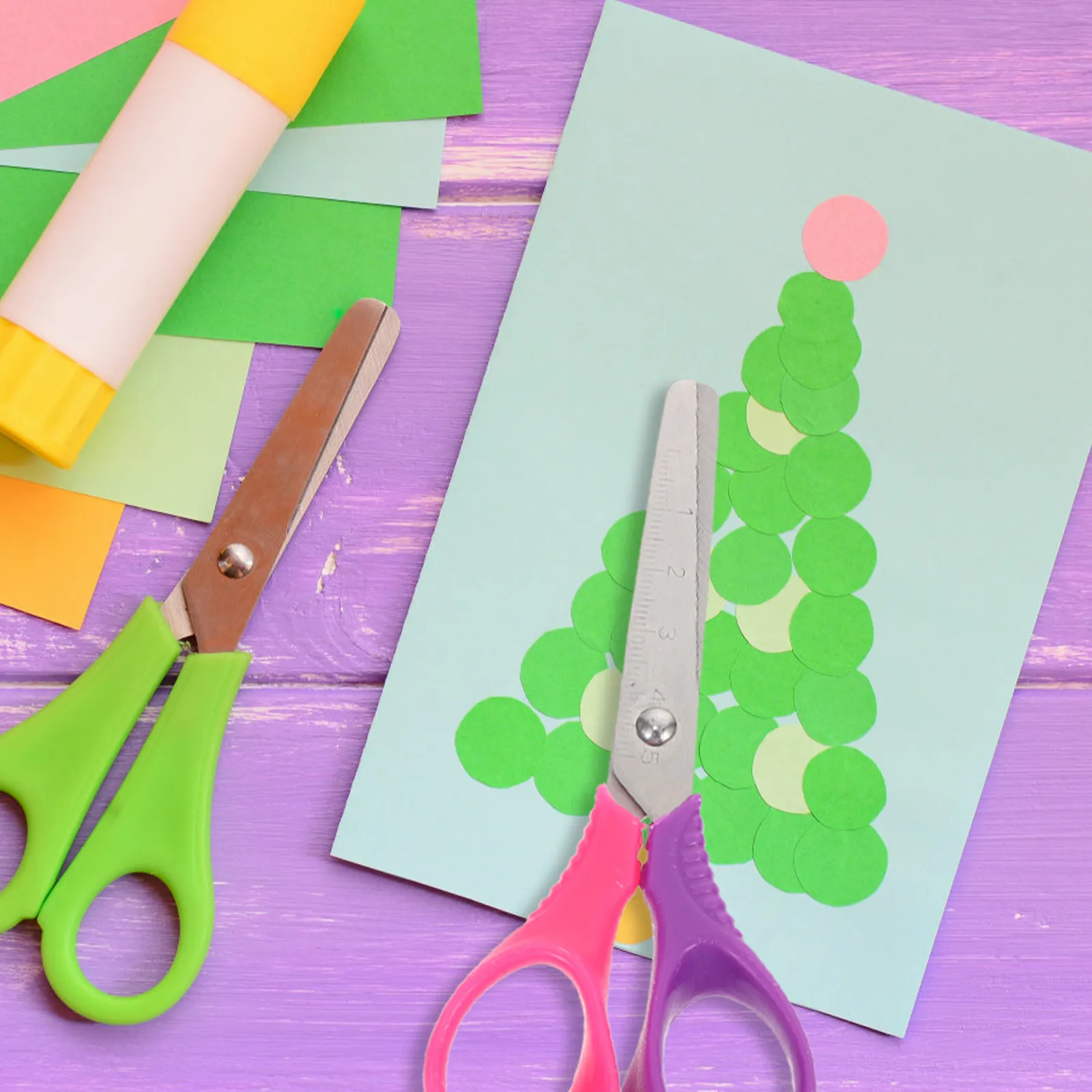6pcs-ergonomic-safety-scissors-for-kids-with-measuring-scale-great-for-arts-crafts-diy-birthday-cards-scrapbooking-school-craft