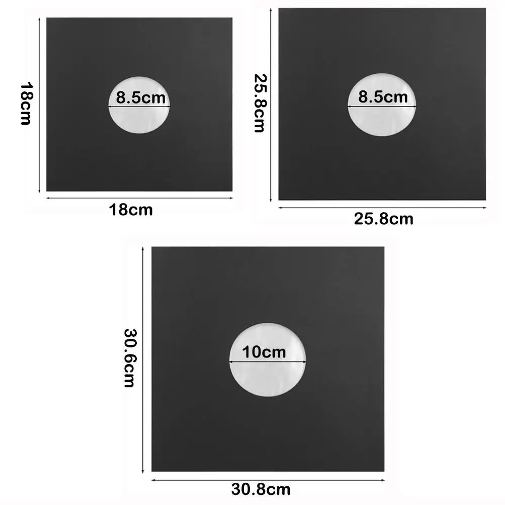 حافظة مفيدة من الفينيل باللون الأسود والأبيض مقاس 7/10/12 بوصة من الورق وغطاء سجل LP مبطن بالبوليستر
