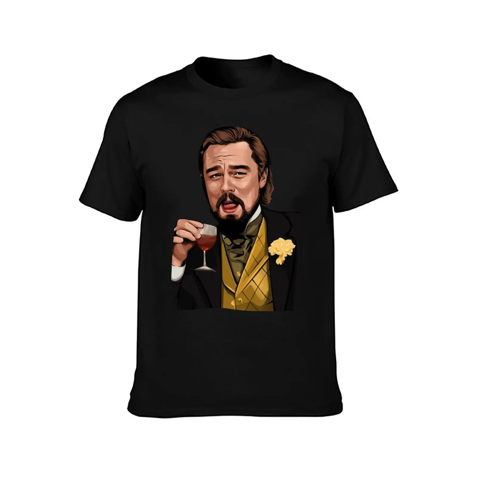 Laughing Leo | Iconic Meme From Django Unchained T-Shirt, Summer Casual Cotton Tee, Oversized Streetwear Tops, Unisex Men Women
