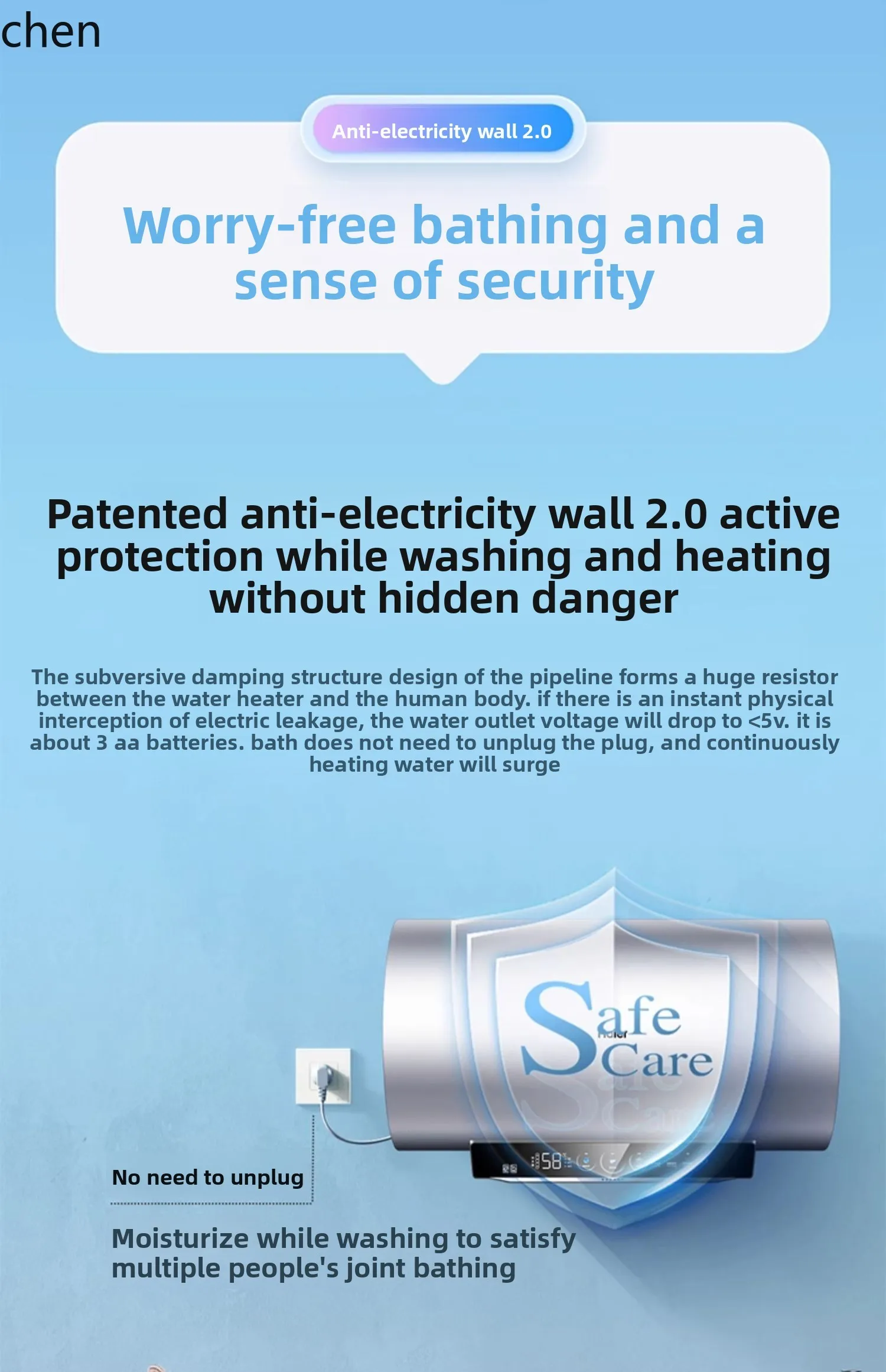 ZML scaldabagno elettrico domestico piccola velocità di conversione di frequenza riscaldamento purificazione dell'acqua di efficienza energetica di prima classe