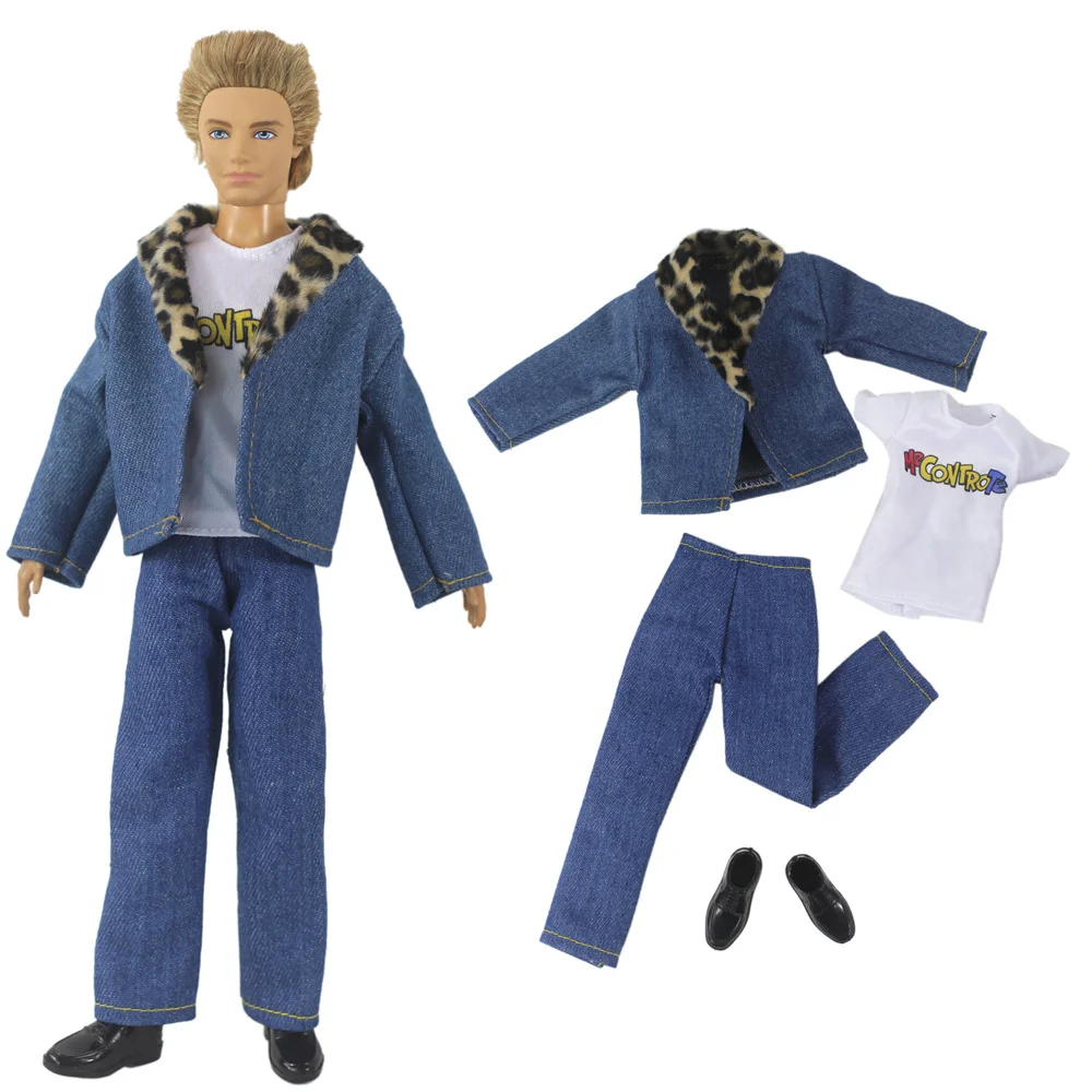 1 Set Puppenkleidung, Denim-Kleidung, Tarn-Outfit für 12-Zoll-Ken-Puppe, viele Stile zur Auswahl, A03 – Detail 6