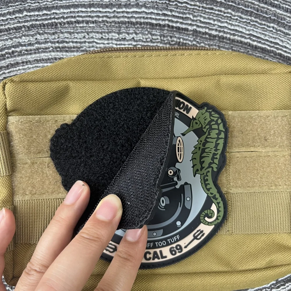 Muff Divers Union PVC Patch Backpack Hook&Loop Patches for Clothes Tactical Stickers NO MUFF TOO TUFF Morale Badges