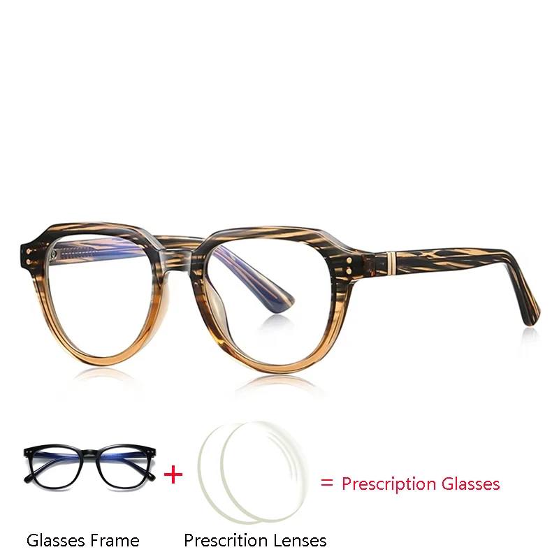 

0 -0.5 -0.75 To -6.0 Leopard Frame Oval Nearsighted Glasses For Women Men TR90 Short-sight Optical Spectacles With Prescritpion