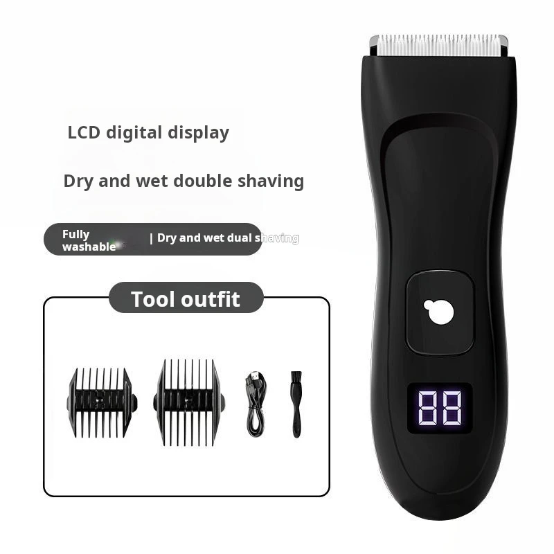 Electric Digital Display Waterproof Men's and Women's Body Hair Shaver Hair Removal Shaver Full Body Hair Trimming