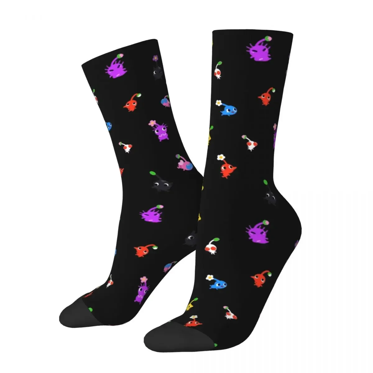 Funny Little Pikmin Design Theme All Season Socks Merch for Female Cozy Dress Socks