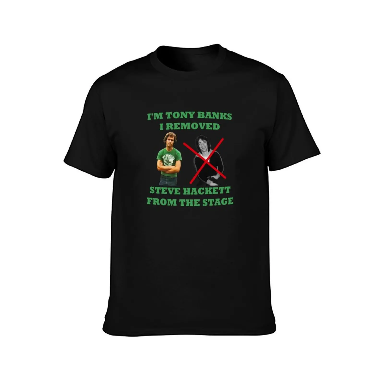 Tony Banks Removes Steve Hackett T-Shirt Big and Tall Basic Tee Shirt T-Shirt