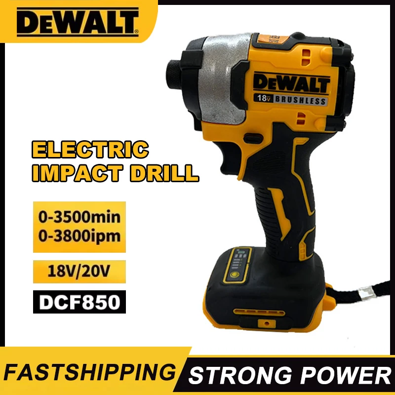 

DEWALT DCF850 205N.m Brushless Impact Driver Cordless Screwdriver 20V Rechargeable Electric Impact Drill Power Tools
