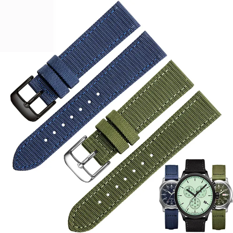 

20mm 22mm Nylon Leather Bottom Strap Men For TIMEX-Standard TW2T20300 Outdoor T49963 T2N794 Strap accessories watchband