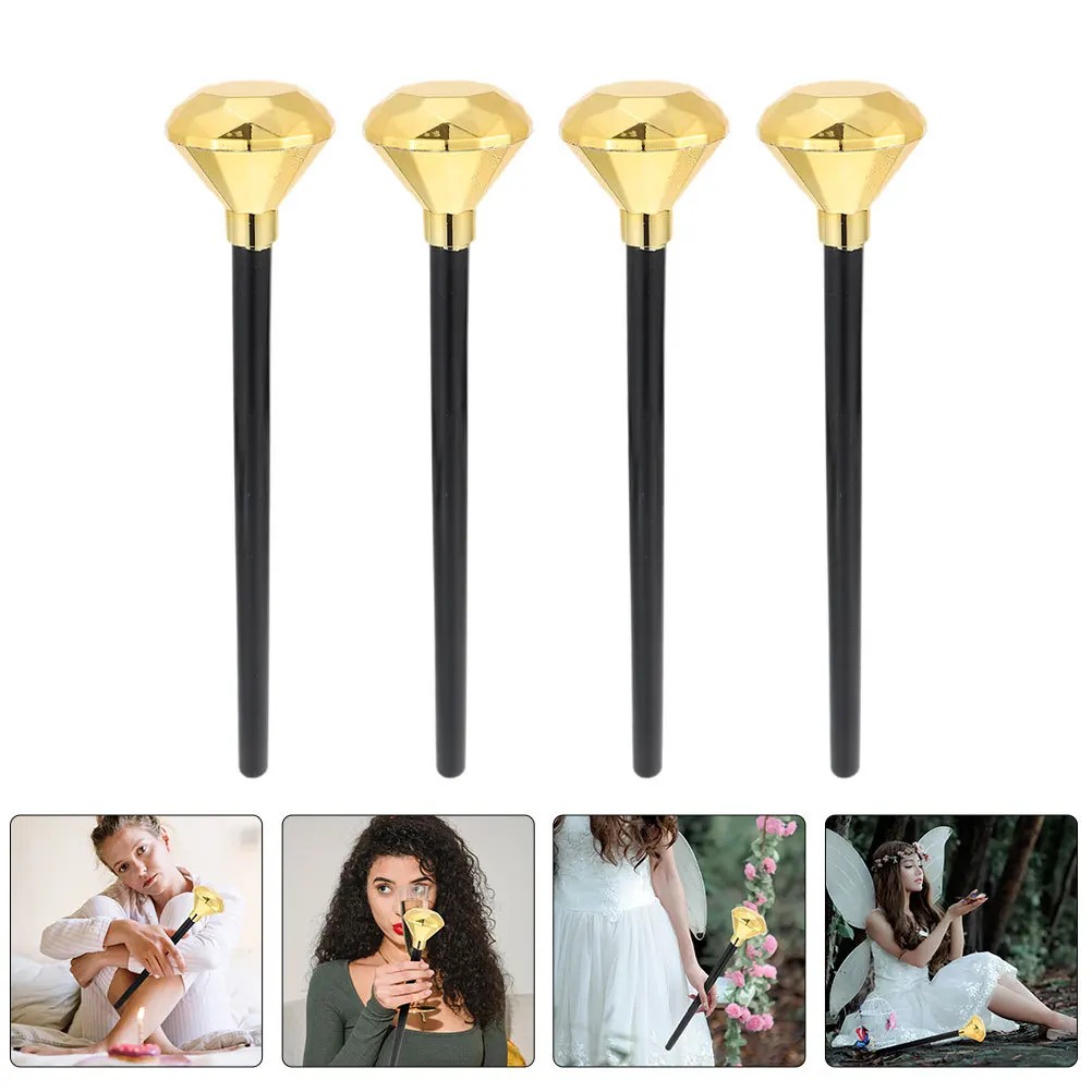 Sceptre en forme d'halloween pour enfants, accessoire de Cosplay, décor de fête, accessoire de baguette d'halloween, 4 pièces