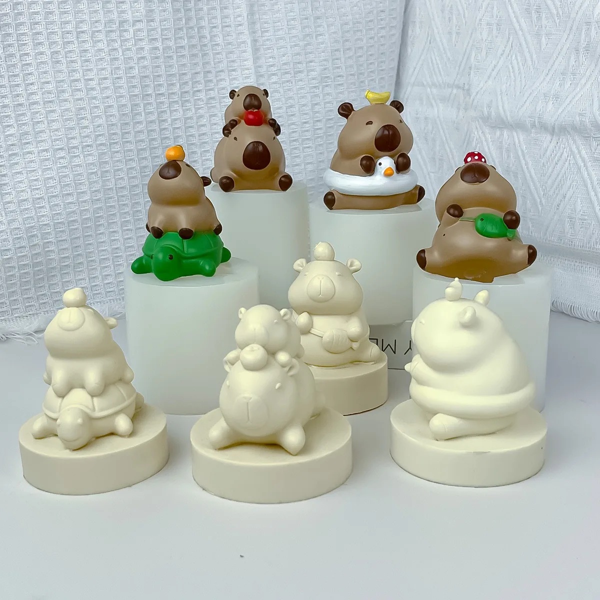 Capybara Shaped Candle Silicone Mold DIY Capybara Head Resin Casting Mold for Wax Candle Soap Plaster Craft Home Decor Gift