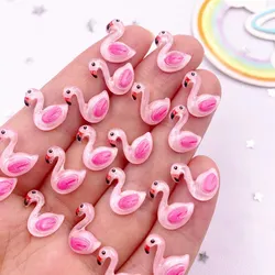 50pcs Resin Colorful Mini Crystal Kawaii Pink Flamingo Art Flatback Rhinestone Nail Applique DIY Wedding Scrapbook Decor Crafts