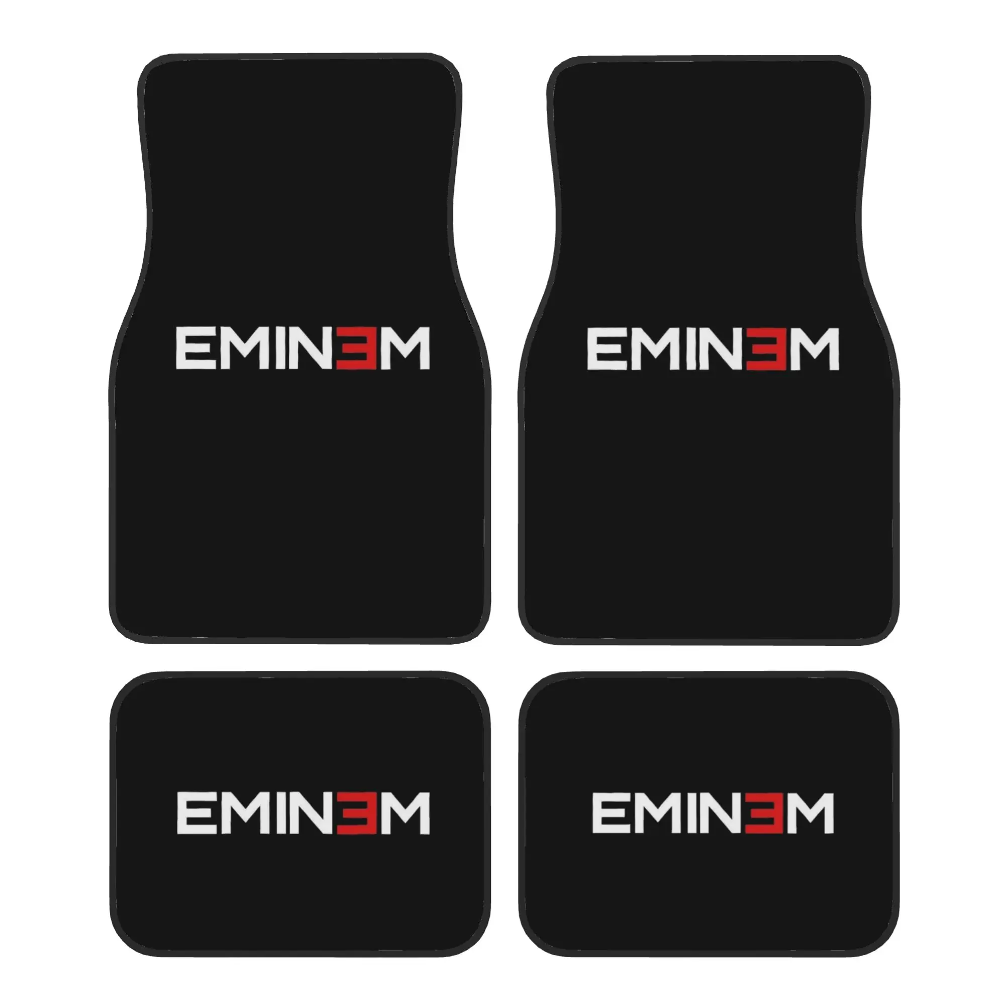 Car Floor Mats 4 Pcs Universal Front and Rear Foot Mats with Non-Slip Rubber Backing Auto Accessories Decor Weather Eminem Merch