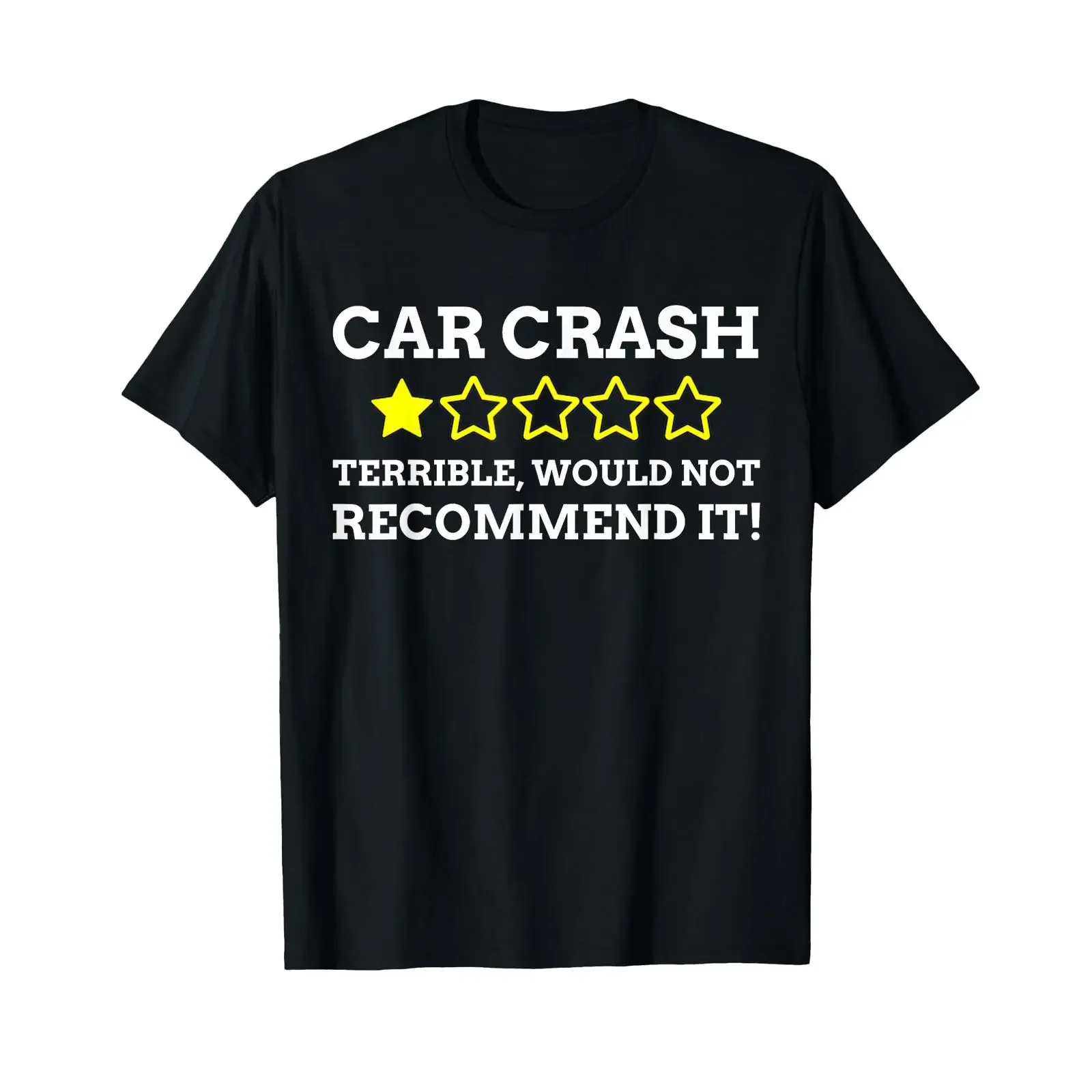 Hit By a Car Accident Funny Crash T Shirt vintage Washed Stretched Slightly Top For Everyday Wear homme designer clothes