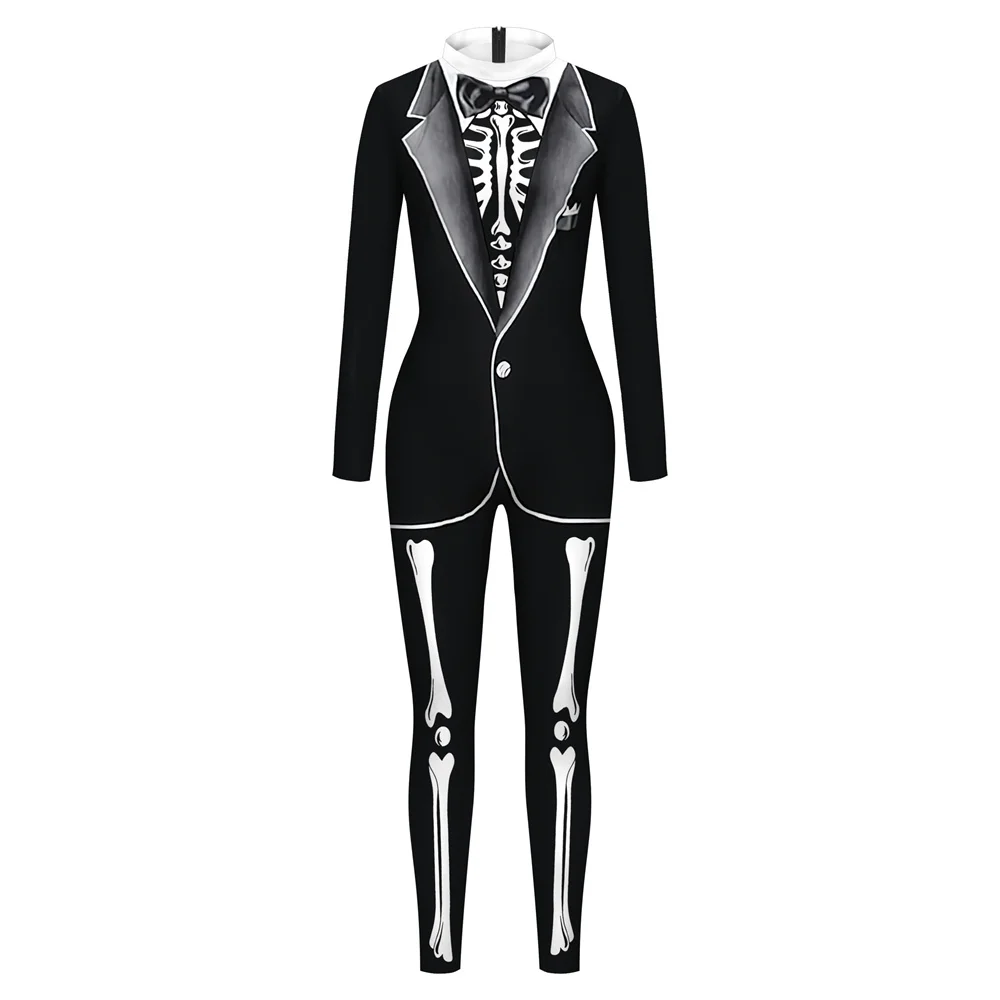 IOOTIANY Teufelsanzug mit Totenkopf-Print, Cosplay-Kostüm, sexy Bodysuit für Damen, Karnevalsparty, Halloween-Festivalkostüm 2026 – Detail 3
