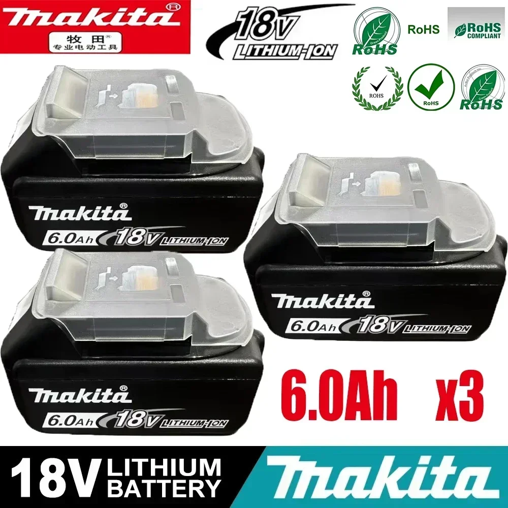

⚡Makita 18V Battery 6Ah 18650 Lithium Ion Replacement BL1860B BL1860 BL1850 Rechargeable Power Tool Battery DDF486 DF488✅