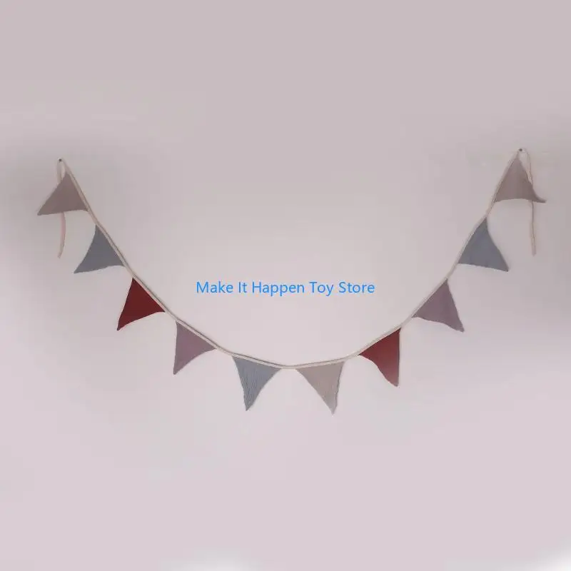 

28EC Newborn Photo Props Pennant Banners Baby Photoshoots Backdrop Nursery Decoration