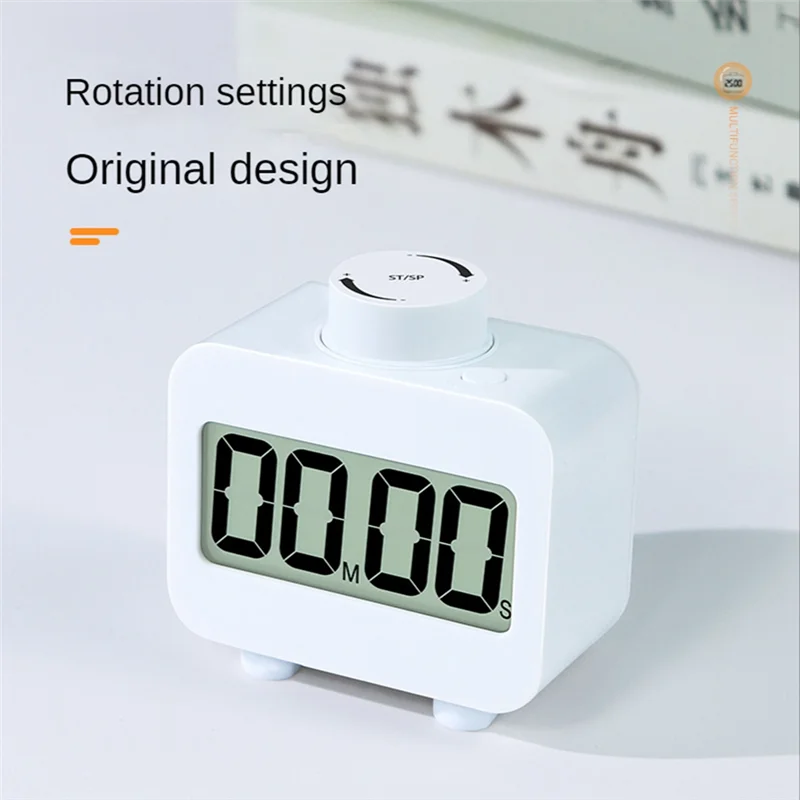 Digital Timer Visual Rotary Kitchen Timer Fast Settable Count Up and Count Down Timer Ringing or Flashing Lights