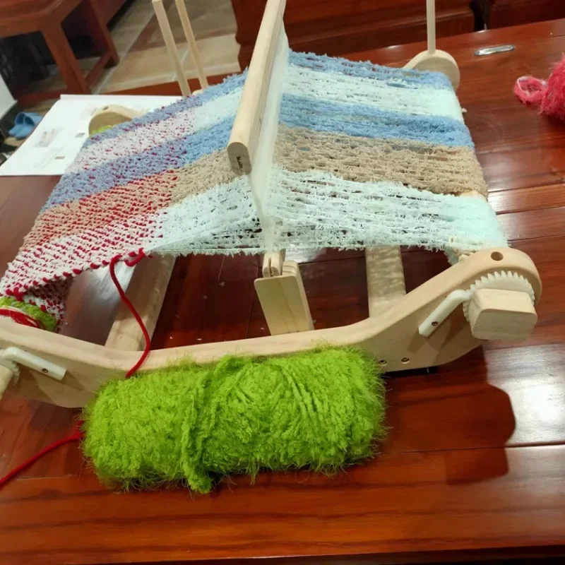 Solid wood multi-function weaving loom, household spinning wheel manual