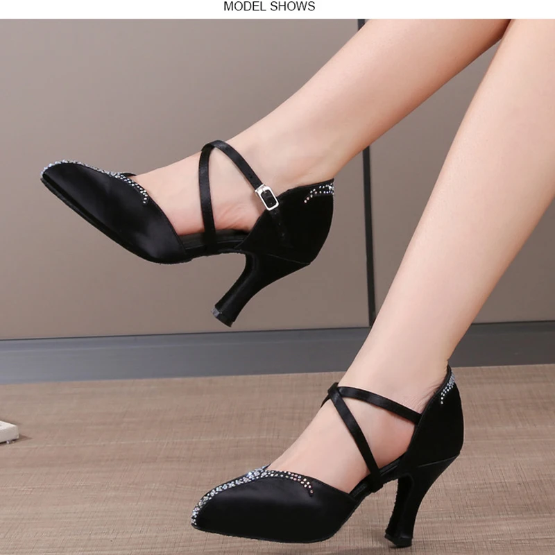 Loogtshon, хит продаж, обувь для латинских танцев с леопардовым принтом для женщин и взрослых, тонкие танцевальные туфли на высоком каблуке