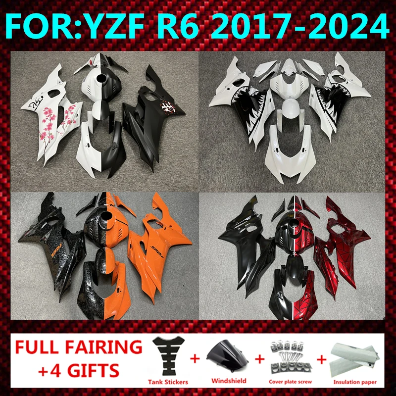 Motorcycle Fairing Set Body Kit fit Plastic For Yamaha YZFR6 YZF-R6 YZF R6 2017 2018 2019 2020 2022 2023 2024 Accessories zxmt