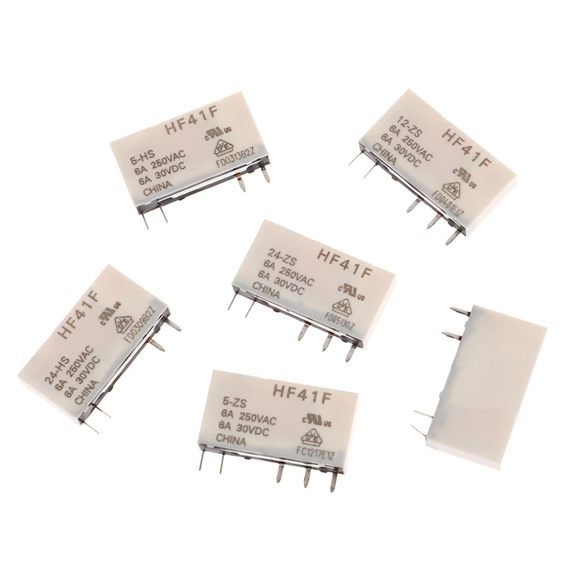 HF41F-24-ZS HF41F-12-ZS HF41F-5-ZS HF41F-5-HS HF41F-12-HS HF41F-24-HS Industrial Relay Subminiature Power Relay 41F HF41F