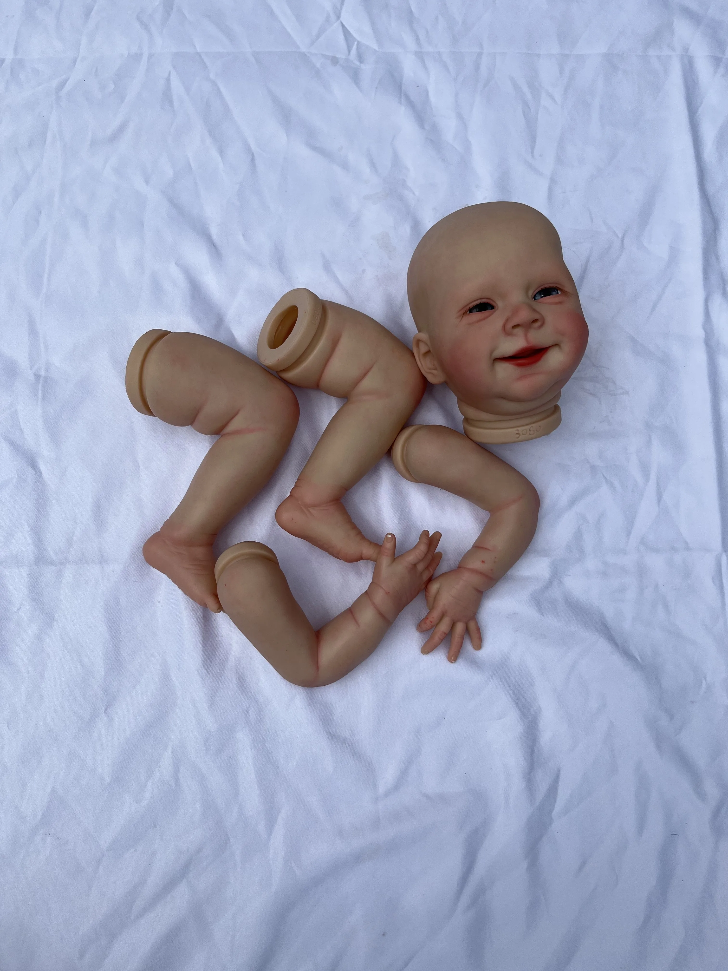 

FBBD Customized Limited Supply 20inch Reborn Baby Doll Sebastian Without Hair Painted Kit DIY Part With one extra cloth body