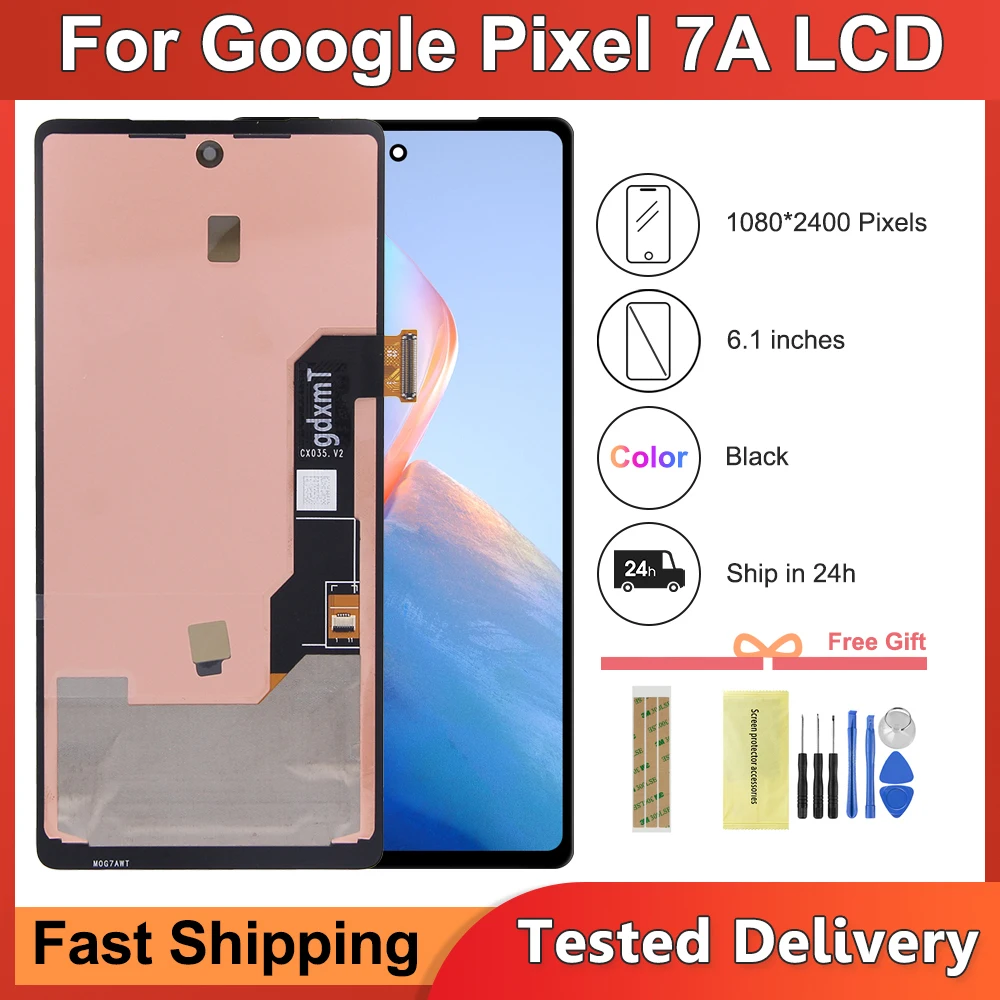 For Google Pixel 7A LCD Display Touch Screen Digitizer Assembly Replacement for GWKK3 GHL1X G0DZQ Models OLED / TFT Compatible