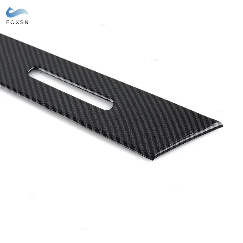 LHD For Audi A3 8Y 2015 - 2020 2021 Car ABS Carbon Fiber Texture Center Dashboard Co-pilot Panel Strips Cover Protective Trim
