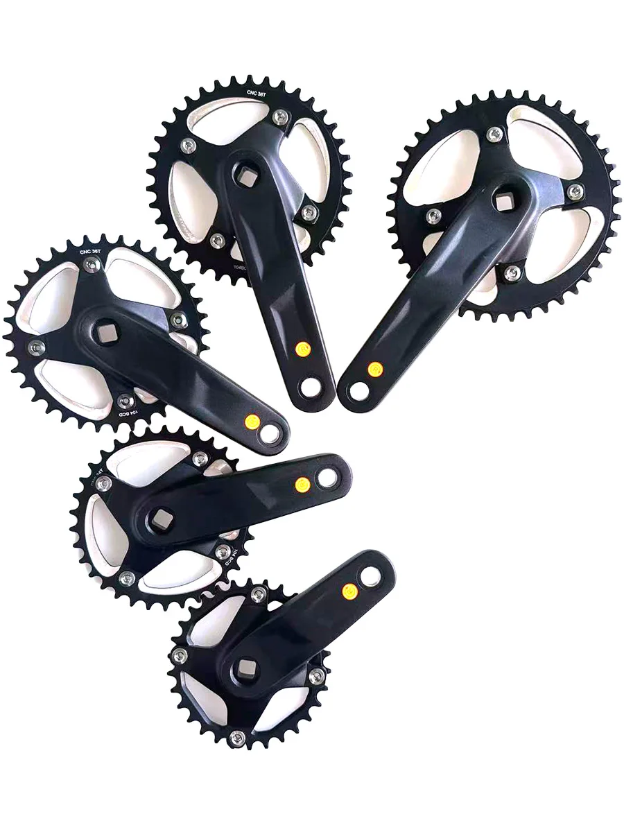 AliExpress GANOPPER 114mm 127mm 135mm 140mm 152mm 160mm Square Taper MTB Crankset 104 BCD Mountain Bike Single Speed 1X Crank Arm Chainwheel Crank