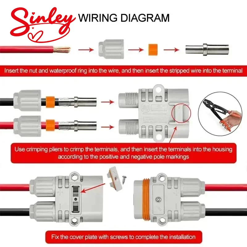 120A 1200V Waterproof Male Female Connector 10mm2 Big Current Parking Air Conditioner Plug Electric Forklift Generator Connector