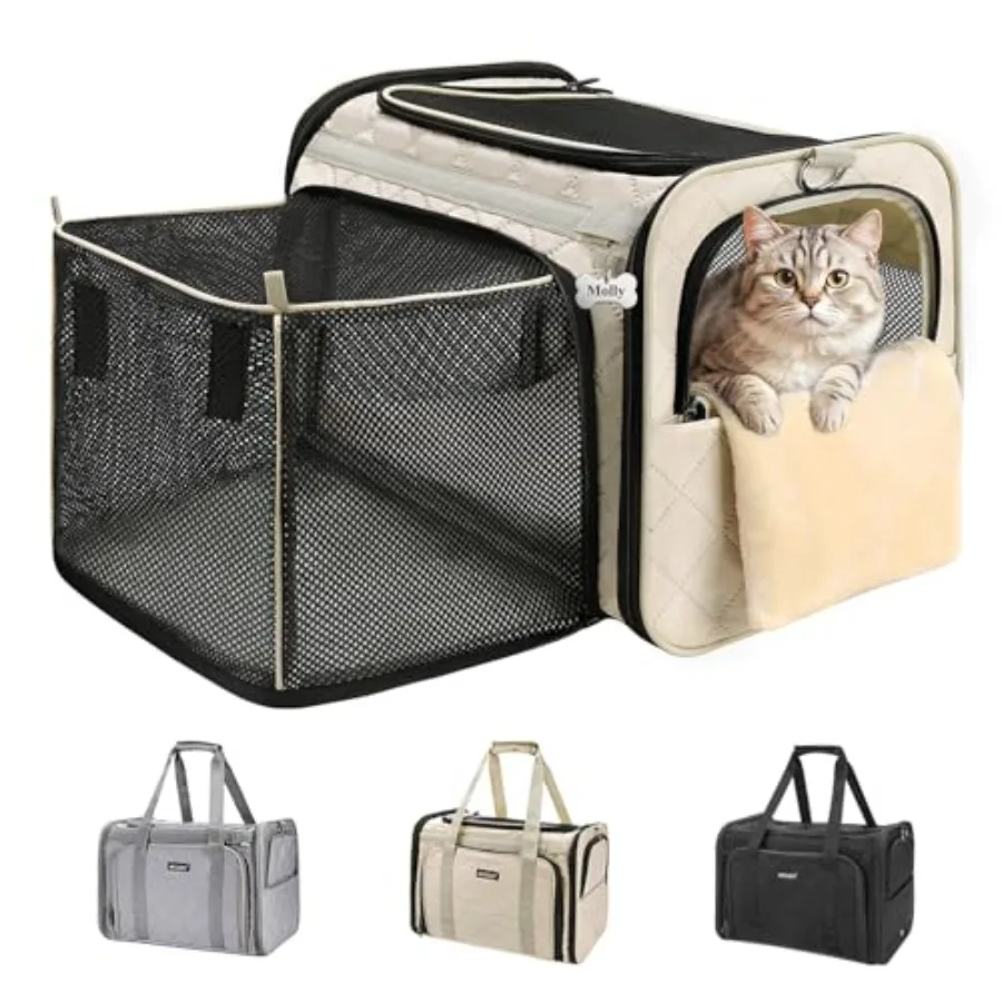 

Cat Carrier Soft for Small to Medium-Sized CatsUp to 15 Lbs TSA Airline Approved Soft Sided Pet Carrier Collapsible Travel Cat