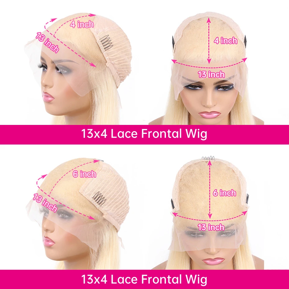 HD 360 Full Lace Wig Human Hair Pre Plucked 613 Honey Blonde Color Lace Front Wigs For Women Remy Vietnamese 13x4 13x6 Lace Frontal Body Wave Wigs 200% 220% Density