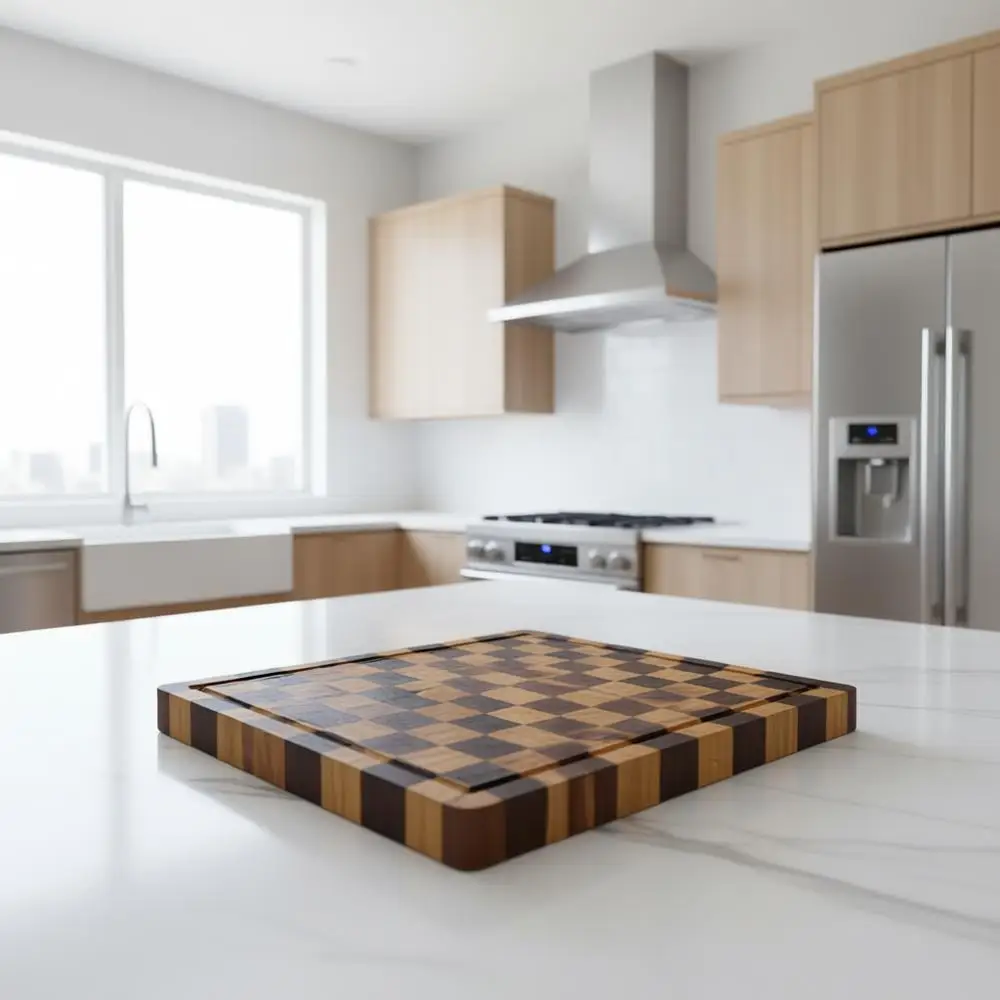 

Большая разделочная доска из дерева акации с канавкой для сока и ручками, 17 x 12 x 1,5