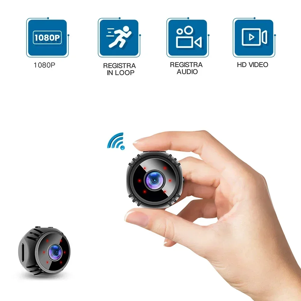 

Mini Camera Surveillance Cameras Sensor Camcorder Web Video Smart Home Safety 1080P HD Wifi Wireless W8 Security Camera