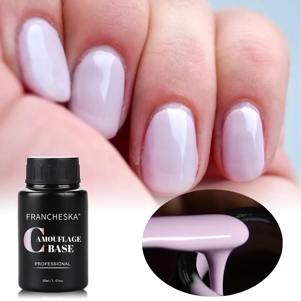 30ml Natural Rubber Base Gel Varnish 11 Colors Nail Base Coat Manicure Tempered Top Semi-permanent Gellak Primer