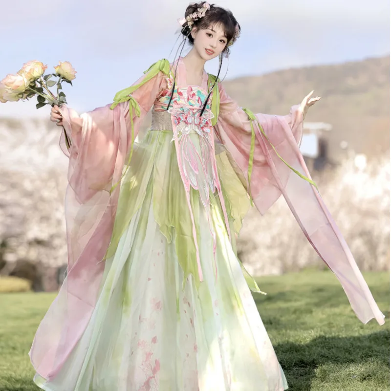 

Hanfu Jurk Vrouwen Chinese Oude Traditionele Hanfu Carnaval Somaliland Cosplay Kostuum Podium Hanfu Pink & Rose Dansjurk