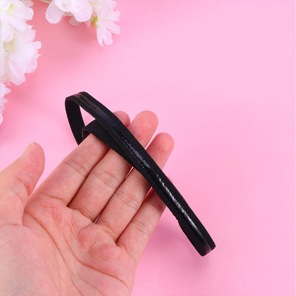 

4pcs Running Headband Sports Sweatband Elastic Silicone Hair Bands For Outdoor Workout Non-Slip Black Grey Each