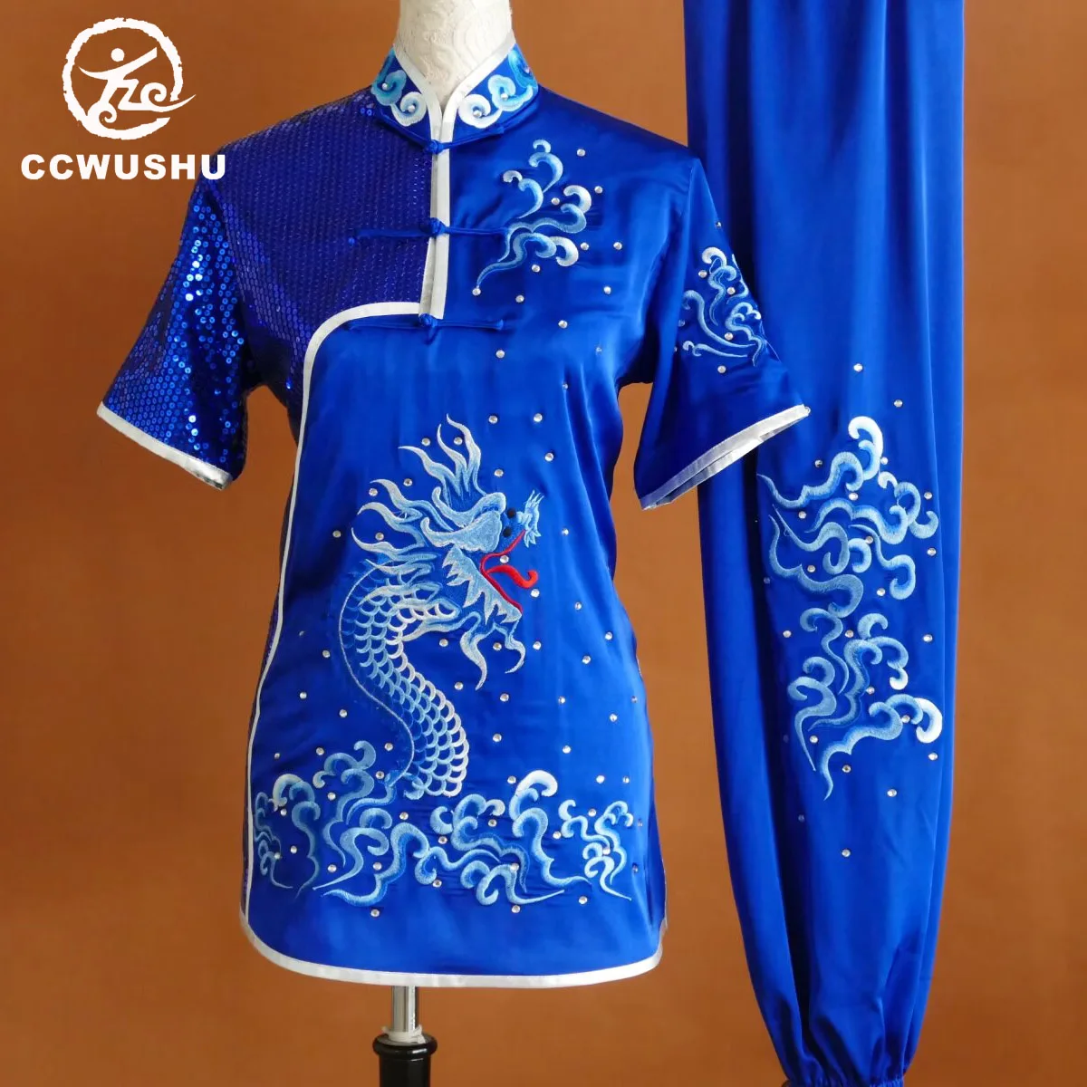 Tailor-Made Wushu Clothes Changquan Uniform Martial Arts Competition Kungfu Embroidered Traditional Martial Clothing CCWUSHU