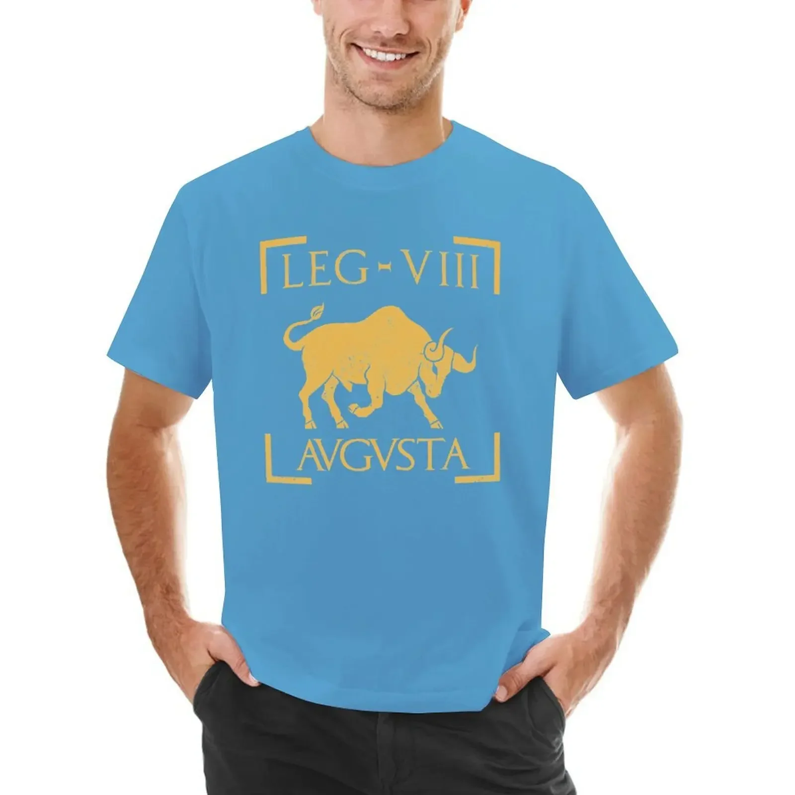 Roupas alfandegárias de anime para homens, roupas fofas, pesos pesados da Legio VIII, Ocampos, Legião Romana, emblema, camiseta, roupas masculinas