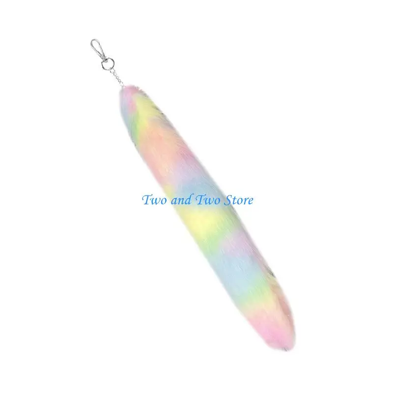 HX6F 40CM/25cm FAUX FOXY TAIL KECKCHAMIGN ORNAMENT