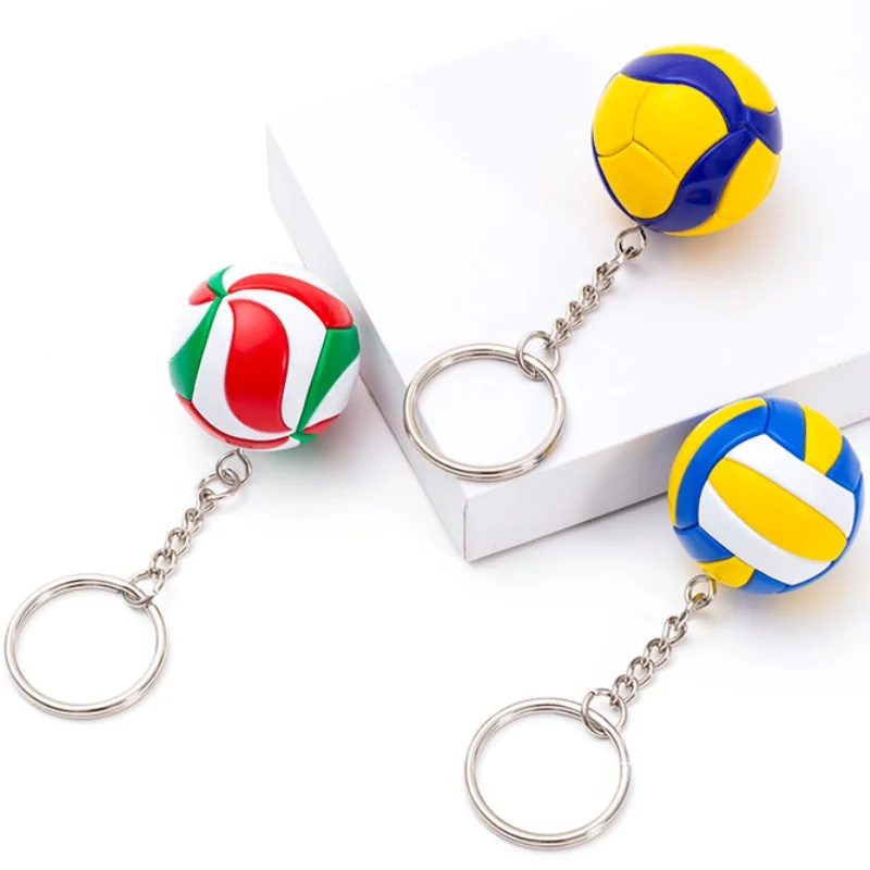 Volleyball-Schlüsselanhänger – verschiedene Farben – Sport-Souvenir, Volleyball-Partygeschenke, Taschendekoration, Schlüsselanhänger für Rucksäcke, Autoschlüssel – Detail 3