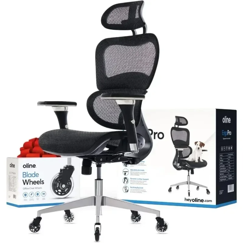 Oline ErgoPro Mesh Computer Gaming Executive Swivel Chairs Ergonomic Office Chair with 4D Adjustable Armrest