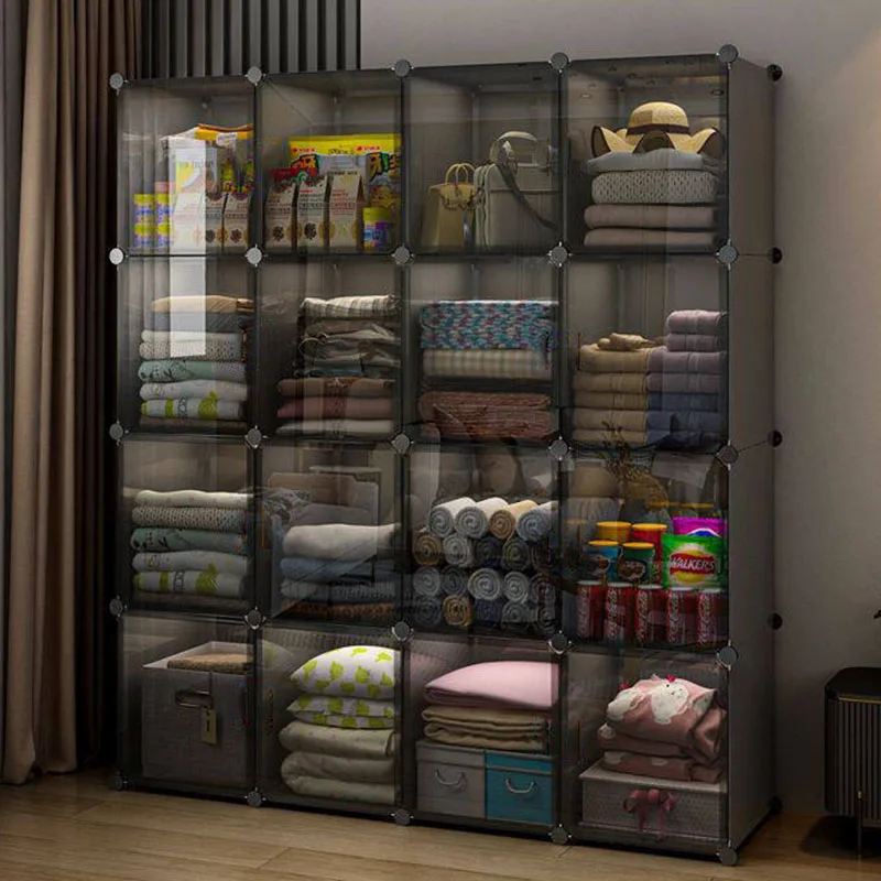 @9Cabinet Storage Wardrobe Organizer Bedroom Clothes Partitions Simple Display Wardrobe Modern Guarda Roupa Furniture For Room
