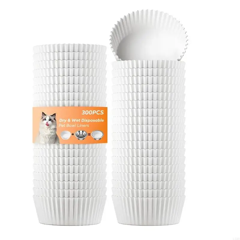 L9BE 300lots Oil-Resistant Paper Bowl Liners for Daily Round Paper Inserts