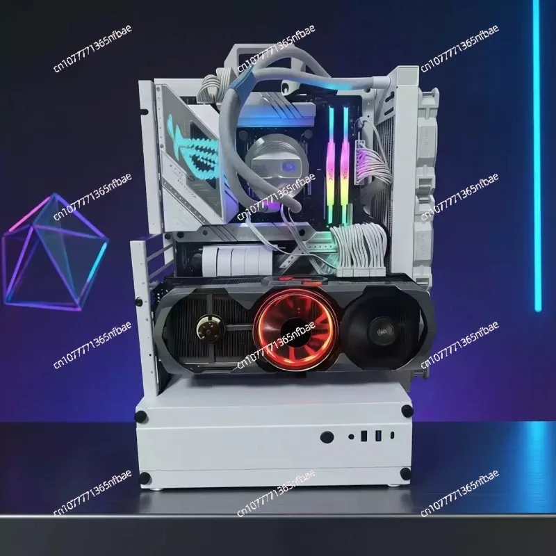 Open Frame PC Case 240/360 Liquid & Air Cooling Rack ATX/MATX Vertical GPU Desktop Mini Case