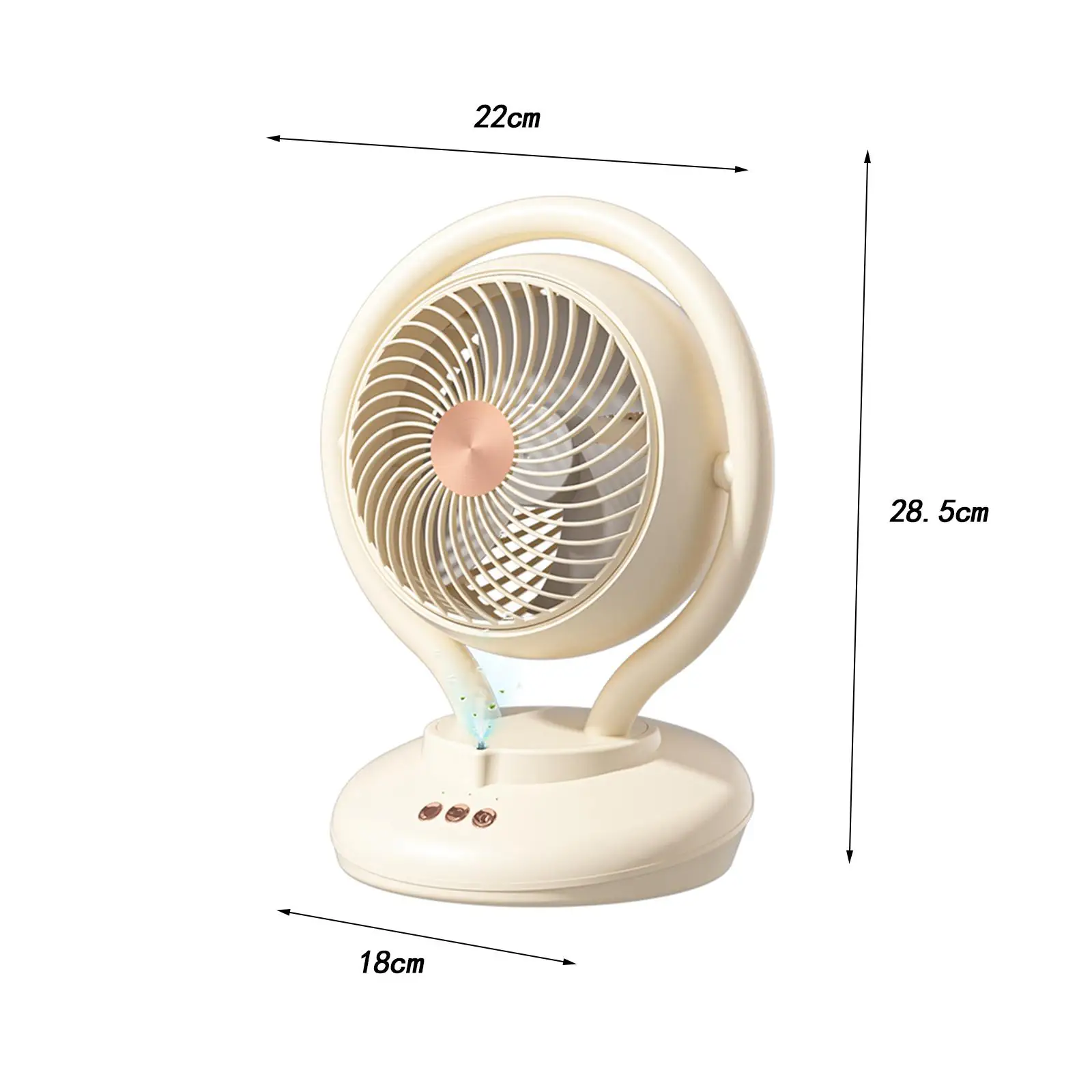 USB-Tisch ventilator leistungs stark leise bequem 3 Geschwindigkeiten einstellbar 3 Timing-Funktion persönlicher Ventilator für Home Desktop Office Travel Schlafzimmer