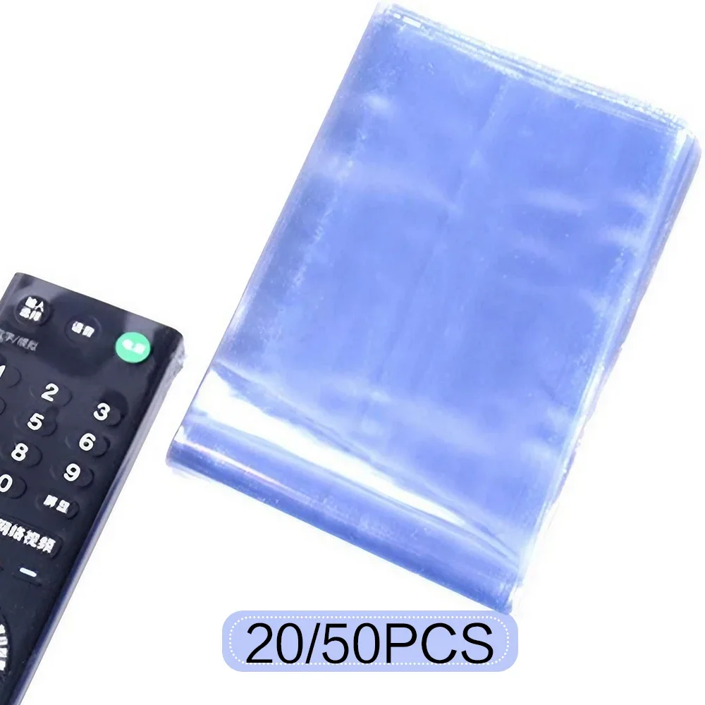 

20/50PCS Mixed Size Air Conditioner TV Remote Control Transparent PVC Heat Shrinkable Universal Dustproof & Waterproof Film