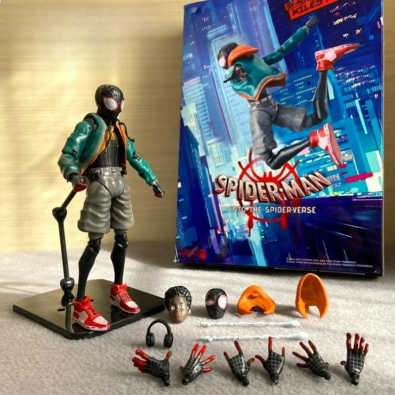 Figura de Acción de Spiderman Miles Morales, Colección Sentinel Marvel, Figuras de Spider-Man: A Través del Spider-Verso, Juguetes Modelo